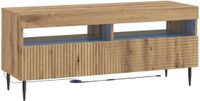 vidaXL - LED - tv-meubel - HAARLEM - 100 x 35 x 43 cm - Artisanaal eiken