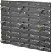 KADAX Werkplaatswandrek, 116 x 78 cm, opslagsysteem van robuust kunststof, uv-bestendig werkplaatsrek, uitbreidbare wandplaten, opbergrek voor garage, rood, 90 stuks