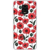 Xiaomi Redmi Note 9S Fleurs de pavot bedrukt siliconen hoesje