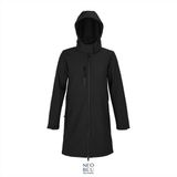 Neoblu Women's Long Softshell Coat Achille NB3794 - Deep Black - 3XL