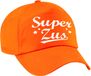 Bellatio Decorations Super zus cadeau pet / baseball cap oranje voor dames - kado voor zussen