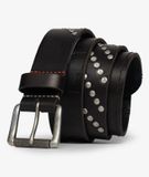 Superdry Ceinture en cuir pour homme avec boucle marquée Goods, Noir, Taille : M