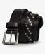 Superdry Ceinture en cuir pour homme avec boucle marquée Goods, Noir, Taille : M