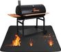 OEM Vuurvaste onderlegger, grilltapijt, vloerbeschermingsmat, grillonderlegger, vloermat 91 x 122 cm, deck en terrasmat, grillmatten voor gasgrill, kogelgrill of elektrische grill