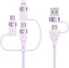 USAMS Câble U85 2xUSB-C/USB/Micro-USB/Lightning 6-en-1 1,2m 100W PD Charge rapide violet SJ645USB02 (US-SJ645)