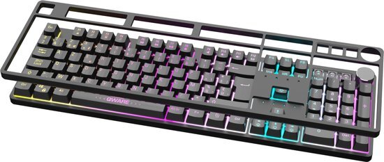 Qware Gaming - Toetsenbord - Daytona - Bedraad - USB - RGB - Multifunctionele Draaiknop - Azerty