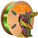 StarTech Dri-kleurig zijdeglanzend PLA filament - 3D-printer filament 1,75 mm - 1 kg spoel - Zijdeglanzend oppervlak - Tolerantie ±0,03 mm - Temperatuur: 190–220°C - Kleuren: goud, groen, paars