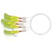 Zebco Premium holografix makreel vishaak met voorvak monofiele vislijn klaar klaar voor gebruik Rig visaccessoires, geel, 2/0