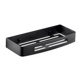 GEDY G-Hanoi, rechthoekig, badkamerorganizer van roestvrij staal 304 met zwart oppervlak, design R&S, afmetingen 4,5 x 30 x 12,8 cm