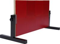 Planche d'entraînement de tennis de table - Planche de rebond - 66x33 cm - 8 caoutchoucs rouges - Angle réglable - Pour entraînement autonome - Bois/caoutchouc/métal - 5 kg - Rouge