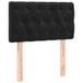 VidaXL Hoofdbord & Voeteneind Zwart Polyester, Hout 800 mm x 70 mm x 780 mm