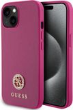Guess 4G Strass Metal Logo Back Case - Apple iPhone 15 - Roze