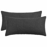 vidaXL - Taie d'oreiller - 2 pièces - HEERLEN - Gris foncé - 40 x 70 cm - Bouclé