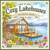 Cozy Lakehouses Coloring Book: Peaceful Lakeside Retreats, Scenic Waterfront Homes, Canoes, Docks & Relaxing Nature Scenes to Color
