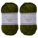 Utopia Crafts Velvet Lux Chenille superzacht, grof garen voor breien en haakgaren, 2 x 100 g (donkerolijf)