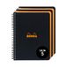 RHODIA 19342Cpack - Lot de 5 Cahiers à Spirale (Reliure Intégrale) Notebook Noir ou Orange - A5+ 16 x 21 cm - Petits Carreaux - 160 p Détachables - 80 g/m² - Couverture Souple et résistante