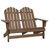 vidaXL Tuinstoel 2-zits Adirondack Massief Vurenhout Bruin
