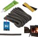 KOTARBAU® Cordon pour carreaux avec colle, cordon d'étanchéité pour four, fibre de verre, 8 mm, 2,5 m, noir