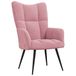 VidaXL Fauteuil Velours Rose