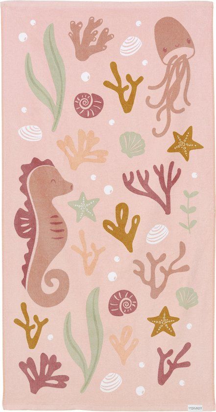 Little Dutch Ocean Dreams Roze Badlaken - 60x120cm