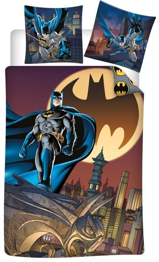 4KidsOnly Batman Dekbedovertrek City 140 x 200 cm - Polykatoen
