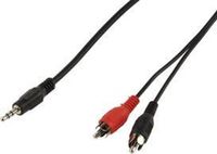 Valueline CABLE-458/5 audio kabel 5 m 3.5mm 2 x RCA Zwart