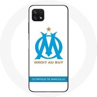 Maniacase Case voor Samsung Galaxy A22 5G Olympique de Marseille Logo Witte Achtergrond