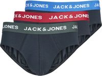 JACK&JONES JACGLOBE SOLID BRIEFS 3-PACK Heren Onderbroeken Sky Captain Effen 95% Biologisch katoen, 5% Elastaan Maat XL 3 Stuks