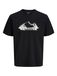 JACK & JONES Shirt zwart / wit