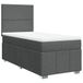 vidaXL Boxspringbed met matras, donkergrijs, 120x190 cm, gestoffeerd