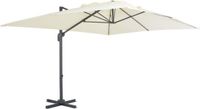 vidaXL Zwevende parasol met aluminium paal 400x300 cm zand