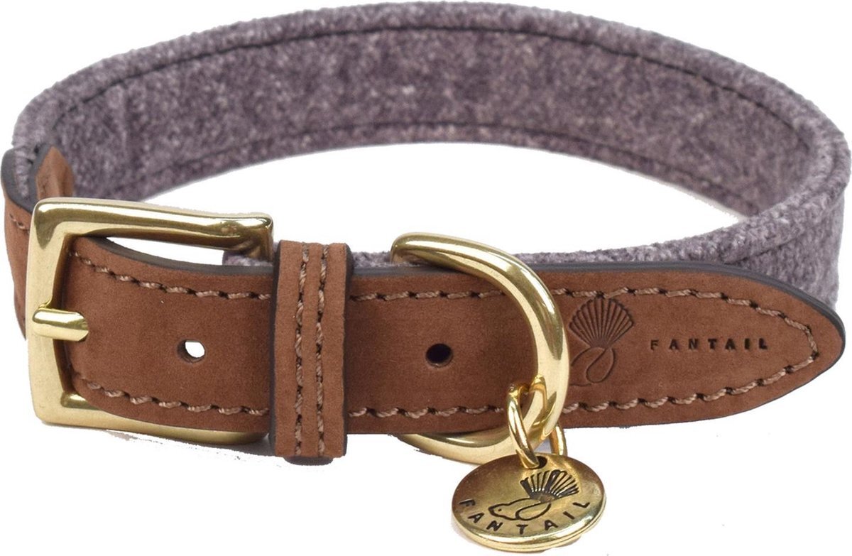 Fantail Halsband Blend Donkergrijs - Hondenhalsband - 30 cm donker grijs