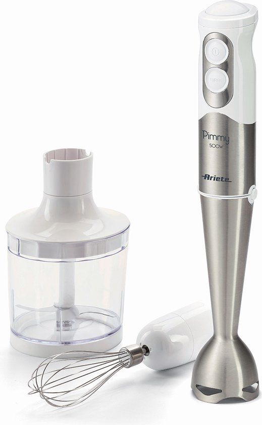Ariete Pimmy 0,5 l Staafmixer - 500 W - Roestvrijstaal, Wit