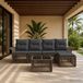 Prolenta Maison Exclusive Tuinset, 6 stuks, 5-zitter, grijs, polyrotan
