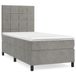 vidaXL Boxspringbed met matras, fluweel, lichtgrijs, 100x200 cm