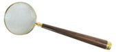 Loupe en bois et laiton pour décoration maritime