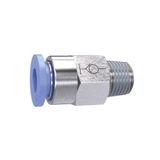 Riegler Ger. Steekschroefverbinding »Blaue serie« zelfvergrendeling, R 1/2 a., f. Schl.-buiten-Ø 10 mm, Werkdr. Maximale 10 bar, kunststof/MS vern.