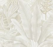 Living Walls JUNGLESTIJL BLADEREN BEHANG | Botanisch - Beige Crème Grijs