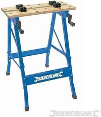 Silverline Draagbare werkbank - Opvouwbaar - 100 kg - Hardhout werkblad