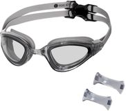 Nils Aqua NQG180AF Zwembril - Grijs - Spiegelend - Anti-Fog - UV-bescherming - Siliconen - Volwassenen