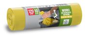 ANNA ZARADNA ST-AZ-017058 Vuilniszak voor metaal, kunststof, scheurbestendig, 120 liter, vuilniszak voor huisvuil, kantoor, van dikke LDPE regranulaatfolie, kleur: geel, 1 verpakking met 10 stuks
