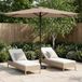 VidaXL Tuinparasol rechthoekig 2,7 x 2,7 m polyester taupe