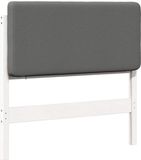 vidaXL - Gestoffeerd hoofdbord - Wit en Lichtgrijs - 75 cm