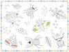 Folat Placemats Kleurplaten Buzzing Bugs - 6 stuks