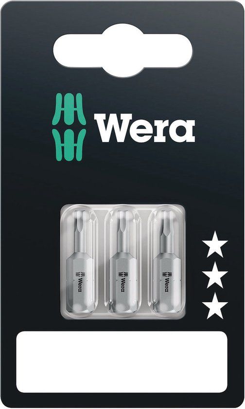 Wera 840/1 Z Hex-Plus Bit Set - 2.0mm, 2.5mm, 3.0mm - 3 Pieces