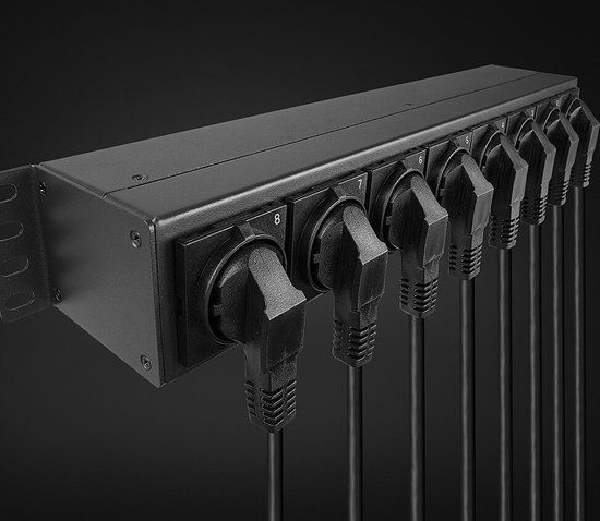 Lindy 73025 energiedistributie 8 AC-uitgang(en) 1.5U Zwart