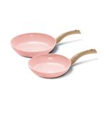Cook and Pan Cook & Pan 2-Delige Koekenpan Pannenset Roze Ø 24 & 28 cm