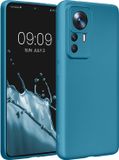 kwmobile metallic telefoonhoesje van TPU - geschikt voor Xiaomi 12T Pro - Flexible case voor smartphone - In Metallic carabisch blauw