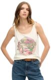 Superdry Vintage Logo Narrative Mouwloos T-shirt Wit S Vrouw