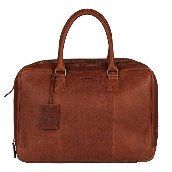 Burkely Antique Avery Unisex Laptop Bag 15.6" - Cognac